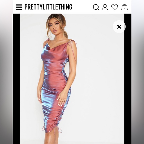 Pink metallic dress - Picture 3 of 4